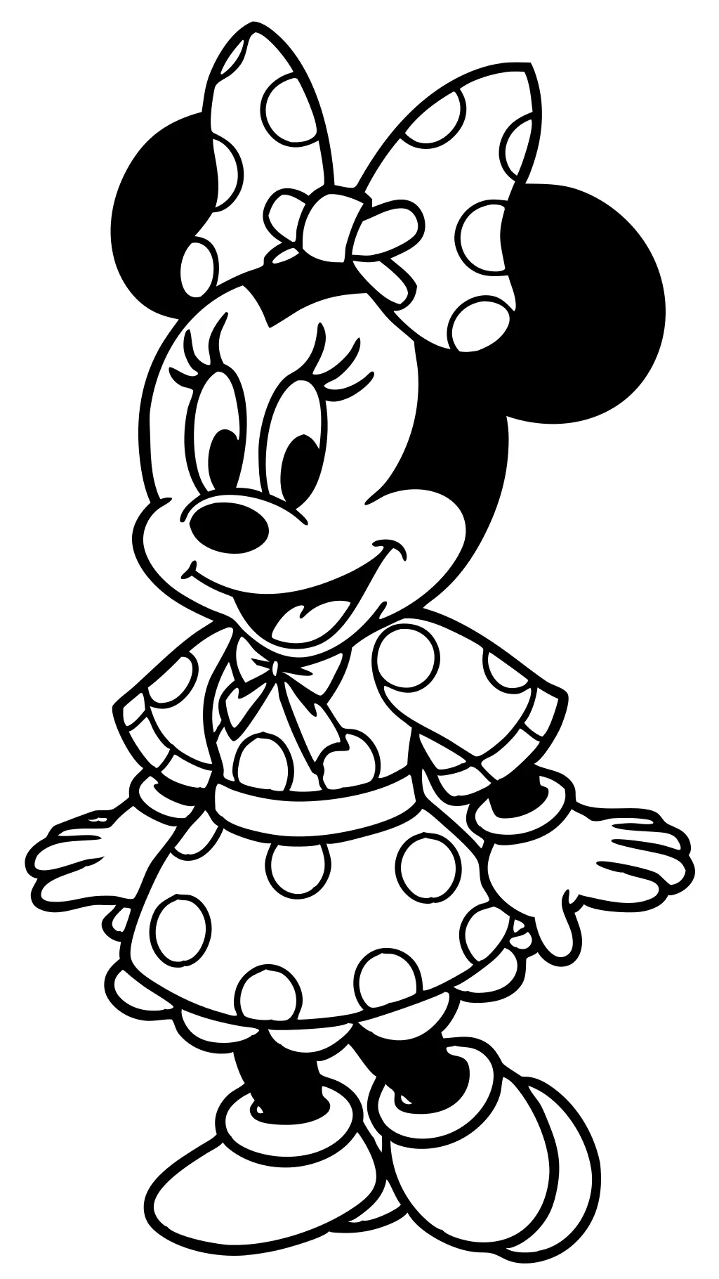 printable coloring pages of minnie mouse